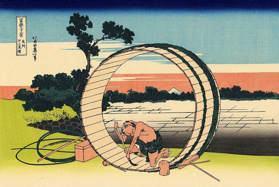 冨嶽三十六景 尾州不二見原(葛飾北斎)