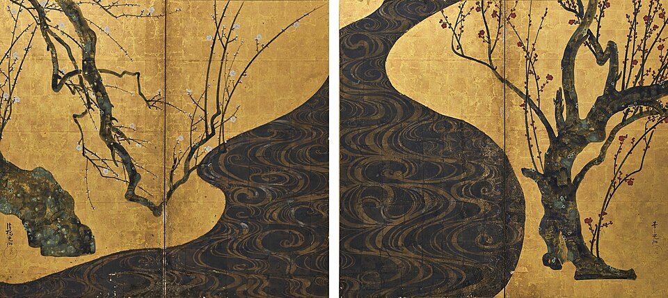 紅白梅図屏風(尾形光琳)