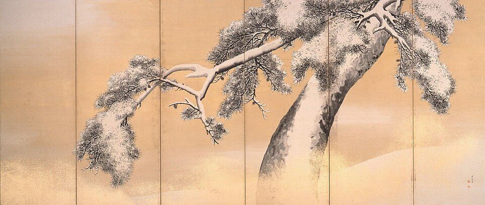 雪松図屏風(円山応挙)
